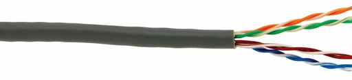 [NCB-C6UGRYR-305-24] D-Link NCB-C6UGRYR-305-24 Cat6 UTP 24 AWG PVC Solid Cable - 305m/Roll - Grey Colour