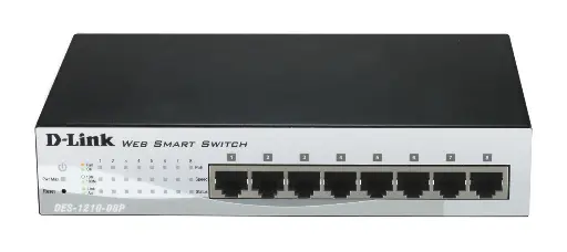 [DES-1210-08P] D-Link DES-1210-08P 8-Port 10/100Base-T PoE Smart Switch